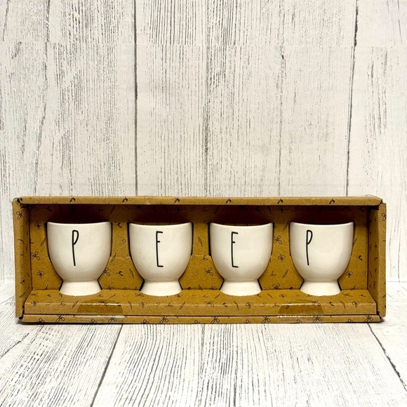 RAE DUNN Easter PEEP LL Egg Cup Holder Set of 4 - Picture 1 of 4